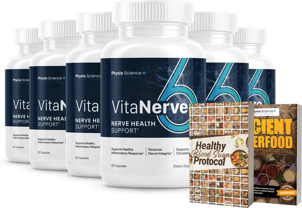 VitaNerve6 six bottle package for advanced nerve health support